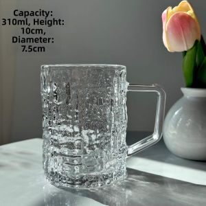 XIANXINGREN | Large Capacity Thick Heat Resistant Glass Cup with Handle