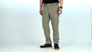 Mammut  Mens Outdoor Waterproof Wear-resistant Sweatpants Multi-pocket Pants Quick-drying Pants Elastic Flexible Tactics Mens Slim Casual Pants