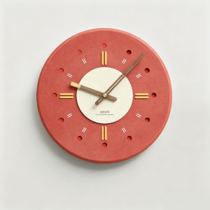 💥Dream Best🔥 Cement Texture Wall Clock Wooden Hands Light Luxury Creative Silent Decor Clock 35*35cm