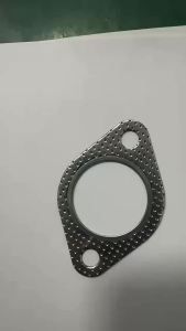 OUHOE | 1Pcs High Temp Reinforced Exhaust Flange Gasket Universal Fit For Car Muffler Pipe Sealing Pad Durable