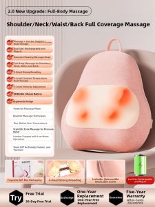 MINISO | Automatic Full Body Massage Cushion MINISO Waist Massager Back Shoulder Neck Space Memory Foam Heated Multi-Function Backrest Pad