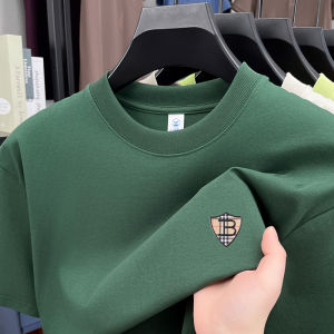 Áo Thun Nam Cao Cấp Mùa Hè In Hình Cổ Tròn Thời Trang Đường Phố Màu Trơn Thoáng Khí Tay Ngắn Kiểu Dáng Thời Trang