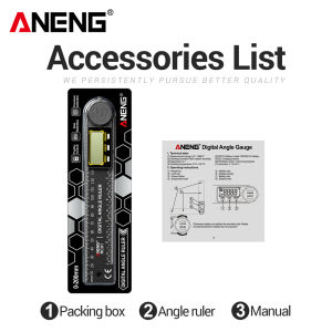 ANENG | ANENG RC01 2-in-1 Digital Angle Ruler Electronic Protractor Inclinometer Goniometer Angle Finder Measuring Woodworking Home Tool
