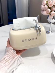 พร้อมสต็อก สต็อก ด้านในมีกล่องทิชชู่ Sปริง ห้องน้ำ ห้องนั่งเล่น ห้องนอน ลิ้นชักกระดาษ กล่องทิชชู่ตั้งโต๊ะลาย กระต่าย ครีม