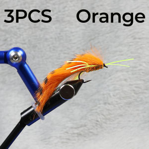 ICERIO 3PCS Zirdle Bug Fly Fishing Pattern Natural Rabbit Fur Streamer for Trout Sculpin Crayfish Nymph Dead Drift