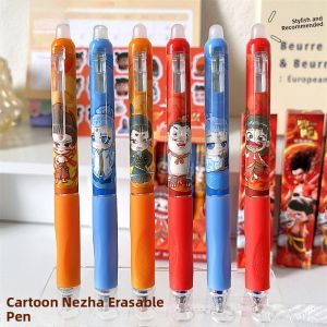 Erasable Click Pen Cute Cartoon Design Neutral Ink for Primary School Students Crystal Blue Heat Erasable Carbon Black Jasmine Eraser Pen