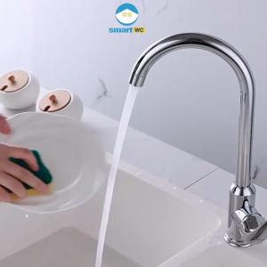 Đầu vòi rửa bát tăng áp đồng thau - inox 304 - 3 Chế độ - xoay 360 độ- bảo hành 12 tháng