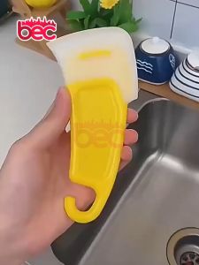 Spatula Pembersih Panci Piring Dapur Silikon & Pengikis Noda Kotor