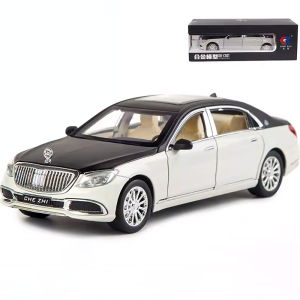 LEO 1:24 Maybach S600 Diecast โมเดล รถอัลลอยด์รถยนต์ของเล่นคอลเลกชันของขวัญสําหรับเด็กชายสาว ของเล่นเด็ก