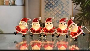 HOMEMORY Christmas Lights 2M Santa Claus Christmas Light Snowman Xmas Tree LED Christmas Lights
