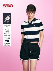 spao | Áo Thun Sọc Ngắn Tay Kiểu Thủy Thủ