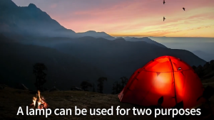 Camping Lantern Flashlight Multifunctional Rechargeable Solar & Type-C Charging Foldable 4-Panel IPX4 warm light ambient light