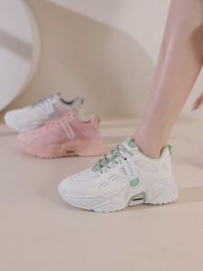 Luxus Momo Sepatu Wanita Full Pink Sneaker Impor Korea Lucu Viral Kekinian LX2012