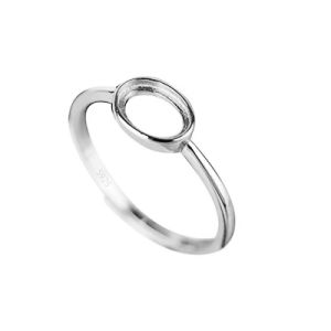 925 Sterling Silver Empty Setting Ring Shank Emerald Embedded Cross Style Ring Face 5*7 6*8 7*9 8*10 for Women Fashion Jewelry