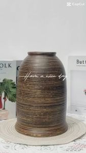 Bình Hoa Gốm Sứ Bát Tràng - Lọ Cắm Hoa Gốm Sứ Trang Trí Decor - Bình Hoa Gốm Sứ Men Ganh