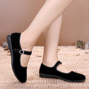 รองเท้าเต้นรำบัลเลต์สีแดงพื้นนุ่มสำหรับฝึกซ้อมและออกกำลังกาย รองเท้าเต้นรำแบบคลาสสิกสำหรับผู้หญิงในฤดูใบไม้ร่วง