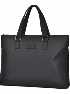 Túi Xách Công Sở Nam Dung Tích Lớn 2024 Túi Đựng Tài Liệu Hội Nghị Túi Đựng Máy Tính Màu Trơn Đơn Giản Túi Xách Mềm