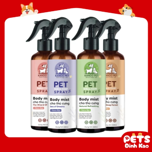 Bodymist Xịt Thơm Khử Mùi Cho Chó Mèo - Thơm Tự Nhiên Dưỡng Lông Mềm Mượt An Toàn - Chai 260ml
