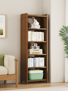 ตู้หนังสือแบบตั้งพื้นหลายชั้น ตู้เสื้อผ้า ตู้เก็บของ ตู้หนังสือรูปตัว L ติดผนัง ขนาดเล็ก ทำจากไม้ไผ่ ดีไซน์เรียบง่าย ทันสมัย