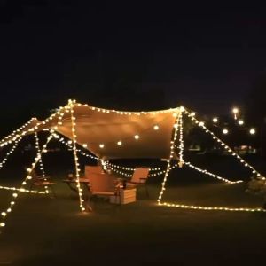 HEYMAN Outdoor Camping LED Decoration Light LED Camping Light LED Ball String Light Tent Tarp Colorful Small ball USB LED Waterproof Star String Light Lampu hiasan