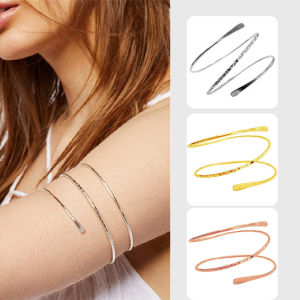 Corinna Multi Layer Bracelet Geometric Metal Arm Ring Exaggerated Personalized Bangle Women