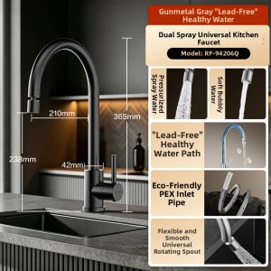 RIIFO | Stainless Steel Pull-down Anti-splash Hot and Cold Two-in-one Kitchen Faucet
