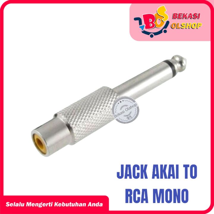 JACK JEK AKAI TO RCA SAMBUNGAN JEK MIC GITAR CONVERTER BESI JACK 6