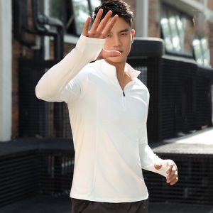 Autumn Winter Long Sleeve Sports T-Shirt for Men Quick Drying Moisture Wicking Breathable Fitness Clothing for Yoga and Dance