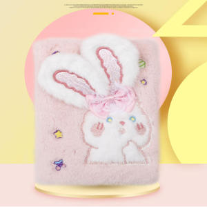 Bafada Big-กระต่ายมีหูไดอารี่กระดาษ Blotter Ins การ์ตูนสีชมพู Notepad Plush ประณีตทำรายงานด้วยมือ Bookสีพิมพ์ตุ๊กตาน่ารักหน้ากำหนดการนักเรียนการบันทึกแบบพกพาเครื่องเขียน
