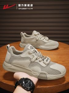 Mens Casual Work Shoes Mesh Upper Retro Style for Office Labor Low Top Sneakers Breathable Comfortable Spring Autumn Wear