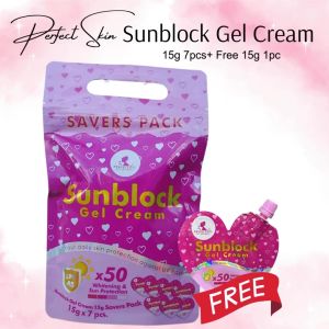 Perfect Skin Sunblock Gel Cream Savers Pack 15g 7 pcs+ Free 1 pc 15g