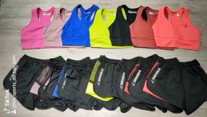 Đồ tập gym nữ set bộ đùi thể thao áo bra kèm mút quần đùi 2 lớp Bin Sports BN070