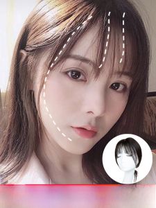 Defancy | 3D French Style Airy Bangs Hair Extension Pieces Womens Seamless Covering Top Part Hair Pieces To Hide White Hairs