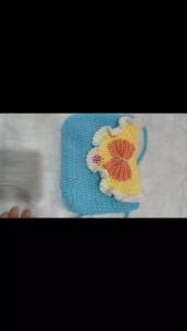 เคลื่อนที่ดีที่สุด กระเป๋าถักงานแฮนด์เมดกระเป๋าสะพายเด็กสีลูกกวาดหวานๆ น่ารัก