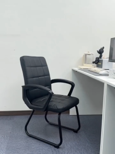 KMR Ghế văn phòng kiểu cong ghế máy tính ống thép chắc chắn và PVC chống trầy xước bền.