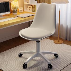 LIWAN | Simple Transparent Home Office Chair Adjustable Height Rotatable Wheels No Armrest