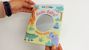 Hello Baby Board Book with Mirror To Learn First Words For Toddlers