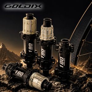 GOLDIX Centerlock Disc Brake M180 XC Mountain Bike Hub 60T Star Ratchet 28H Thru Axle Carbon Spoke
