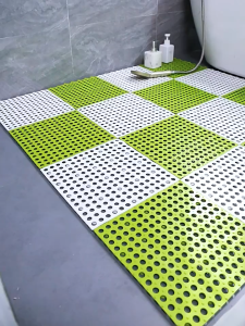 ในห้องครัว ห้องน้ำ แผ่นยางกันลื่น แผ่นยางปูพื้น แผ่นยางกันลื่นปูพื้น DIY มี 6 สี ขนาด 30x30 ซม แผ่นรองกันลื่น แผ่นรองในห้องน้ำ