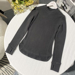 Lulu Thermal Slim Fit Yoga Sport T-Shirt Womens Autumn Winter Long Sleeve High Collar Warm Base Layer Shirt Gym Fitness Clothing