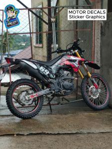 Honda CRF 150L Custom Red/White Racing Decals with 15 Random Small Stickers Bundle (Batch 2)