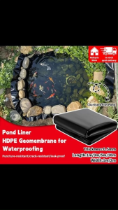 HDPE Geomembrane Pond Liner Black 0.5mm Thickened Fish Pond Cultivation Roof Waterproofing