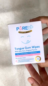PUREBB TOUNGE GUM WIPES PEMBERSIH LIDAH & GUSI BAYI HIGIENIS ISI 20 LEMBAR FOOD GRADE