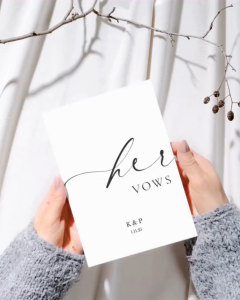 His and Her Vows Booklet (2 PCS) | Customizable wedding vows booklet