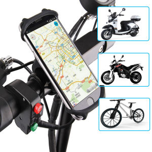Phone Holder Motorcycle Telephone Stand Bicycle Handlebar Support Mount Portable Bracket for Xiaomi Samsung Iphone 15 16 Pro Max