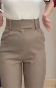 Celana Panjang Torry Highwaist Anti Kusut Casual Loose Pants - Wanita Linen Kekinian