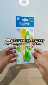 DR BROWNS Soft Tip Spoon Isi 2 / Alat Makan Sendok Bayi / Peralatan MPASI Bayi Dr Browns BANDUNG