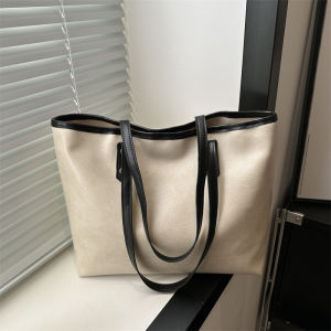 Túi Tote Nữ Dung Tích Lớn Màu Trơn Thời Trang 2024 Túi Xách Tay Đa Năng Phong Cách Hàn Quốc Túi Đi Làm Túi Tote Dây Đeo Đơn Giản