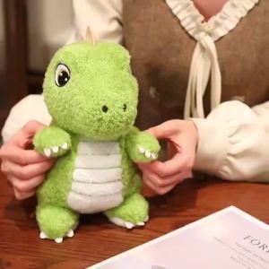 25/35/45CM Cute Green Dinosaurs Plush Toy Soft Stuffed Animal Doll Soothing Accompanying For Bedroom Christmas Gifts
