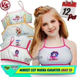 12Pcs Miniset Anak ABG List Warna Kartun Karakter-Anak Perempuan SD Kelas 4-6 Usia 6-12Tahun-Aurora
